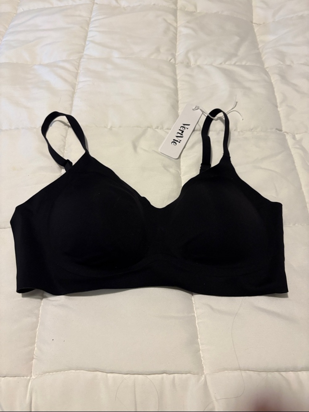 Very J Black Seamless Wire-Free Bra